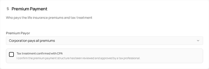 Escrow life insurance policies and funding check